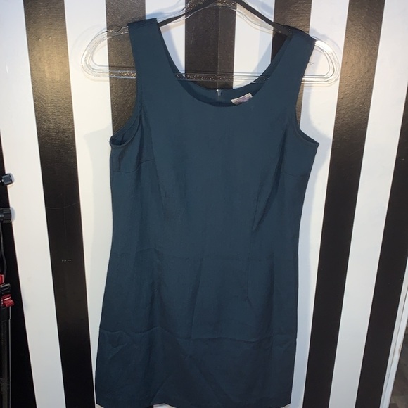 Vintage 90s Dark Green Jumper Dress Retro y2k vibes Small Juniors 2/4 - Picture 5 of 13